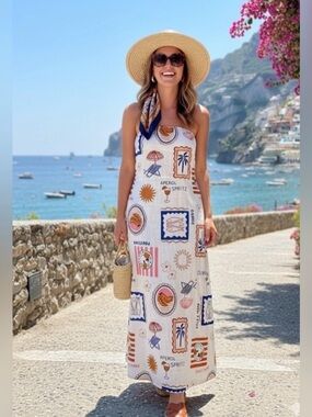 Paper Heart NWT Linen Blend Sardine Aperol Dress